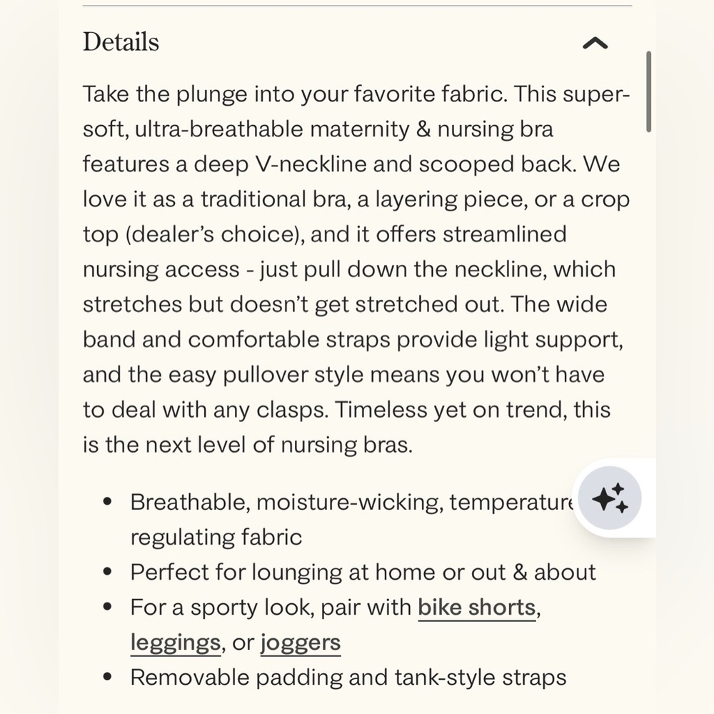 NWT Kindred Bravely Cream V-Neck Nursing and Maternity Bralette - Picture 9 of 9